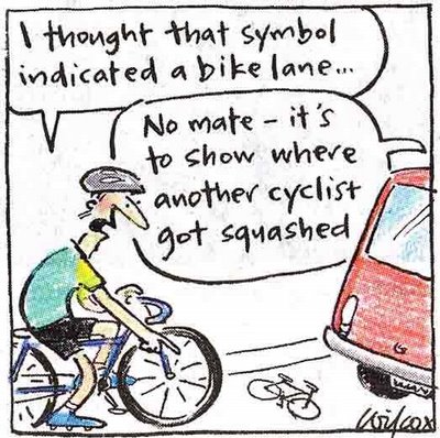 bike lane cartoon